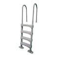 thumbnail image 1 of Vinyl Works Above Ground Pool Deck Step Ladder, 4-Step Resin Safety Frame, Gray, 1 of 11