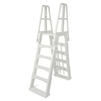 Vinyl Works Canada SLAW Slide Lock A Frame Above Ground Pool Ladder, White