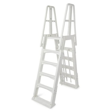 Vinyl Works Canada SLAW Slide Lock A Frame Above Ground Pool Ladder, White