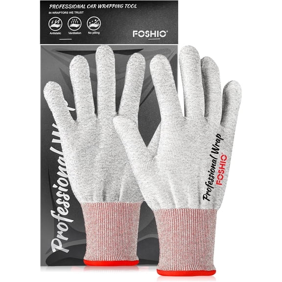 Vinyl Wrap Gloves - Professional Anti-Static Application Tool, Carbon Fiber Dust-Free Working Gloves