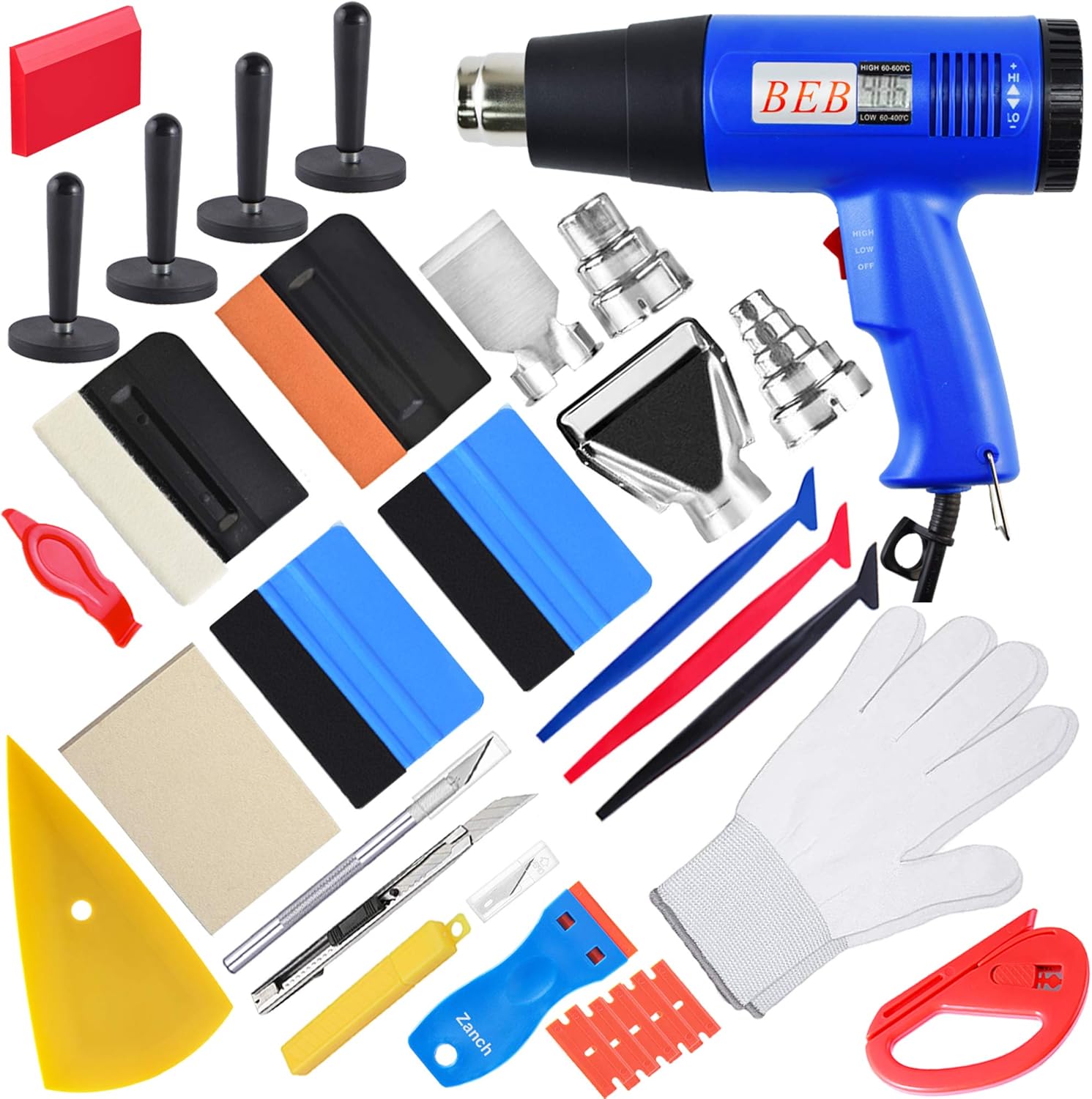 Vinyl Wrap Tool Kit Vinyl Wrap Tools Car Wrap Kit with LCD Heat Gun for