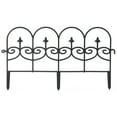 thumbnail image 1 of Vinyl Wrought Iron- Look Garden Ornamental Edging, Lawn Picket Fence Landscape Panel Border, Flower Bed Barrier, 1 of 10