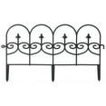 thumbnail image 1 of Vinyl Wrought Iron- Look Garden Ornamental Edging, Lawn Picket Fence Landscape Panel Border, Flower Bed Barrier, 1 of 10
