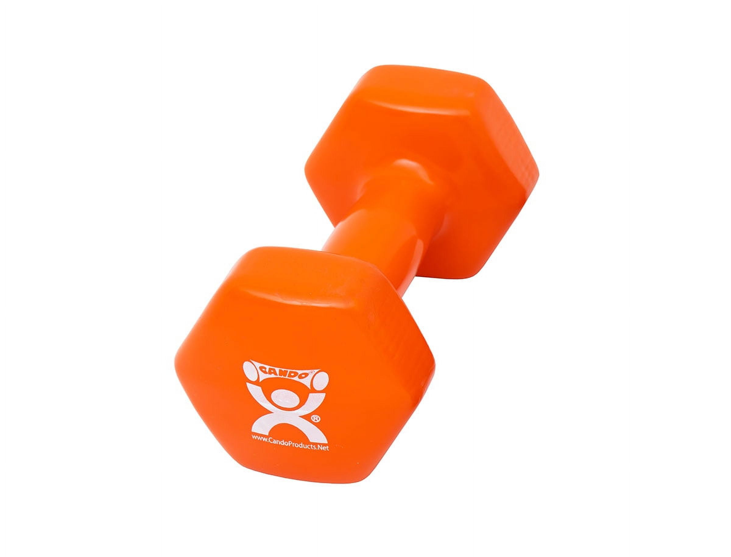 Vinyl-coated iron dumbbell,orange, 10 lb, 1 each