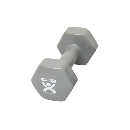 Vinyl-coated iron dumbbell,silver, 15 lb, 1 each