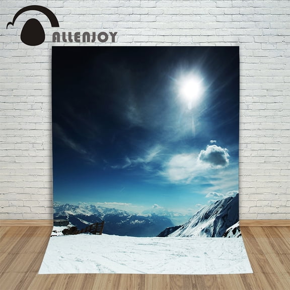 Vinyl photo studio Background Landscape snow clouds sun photocall products Allenjoy backdrops