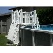 VinylWorks 5 x 5 Resin Above Ground Swimming Pool Deck Kit Taupe