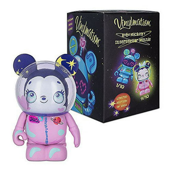 Vinylmation Robo Mickey and Interstellar Minnie Mouse Designer Series 3'' Eachez Figure - Limited Edition