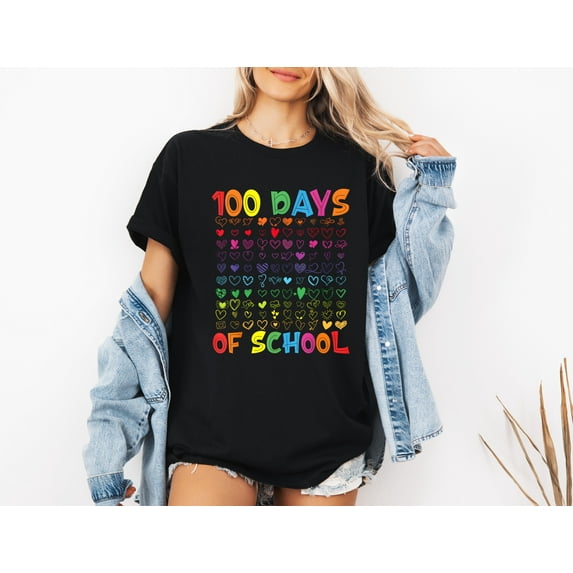 Vinyta 100 Hearts Unisex T-Shirt/Sweatshirt/Hoodie - Teacher and Student Valentine's Day Design