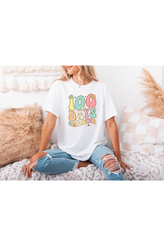 Groovy 100 Days T-Shirt, Smarter Graphic Sweatshirt, Fun Hoodie for Boys and Girls