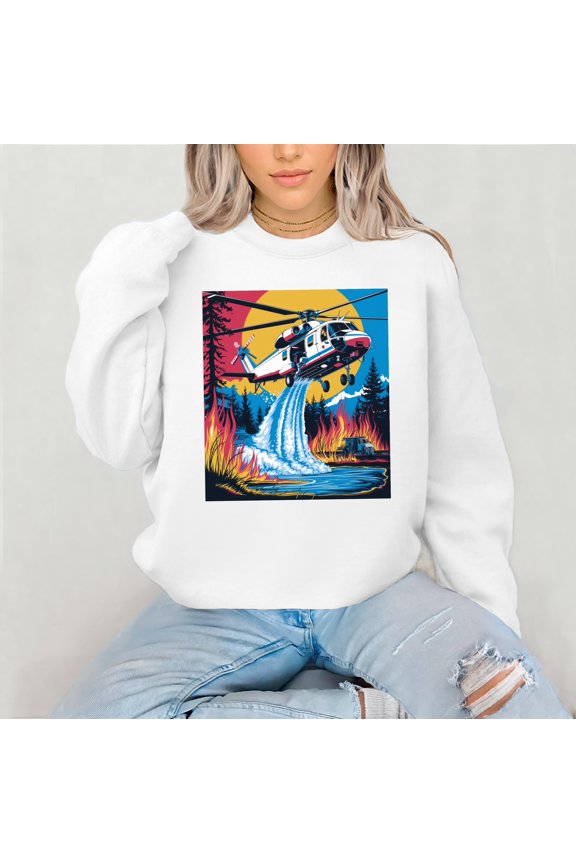 Wildfire Helicopter Rescue, Forest Fire Awareness Apparel