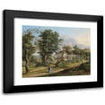 thumbnail image 1 of Vinzenz Kreuzer 14x12 Black Modern Framed Museum Art Print Titled - Park Landscape with Walkers, 1 of 5