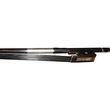 Vio Music 3/4 Braided Carbon Fiber Bass Bow, Ebony Frog, French