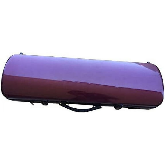 Vio Music 4/4 Full Size Sturdy Hightech Suspension Violin Case Oblong (Wine Red)