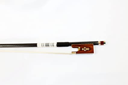 Vio Music #750 Ox-horn Woven Carbon Fiber Fluer-de-lys Inlay Violin Bow, 4/4 Full Size