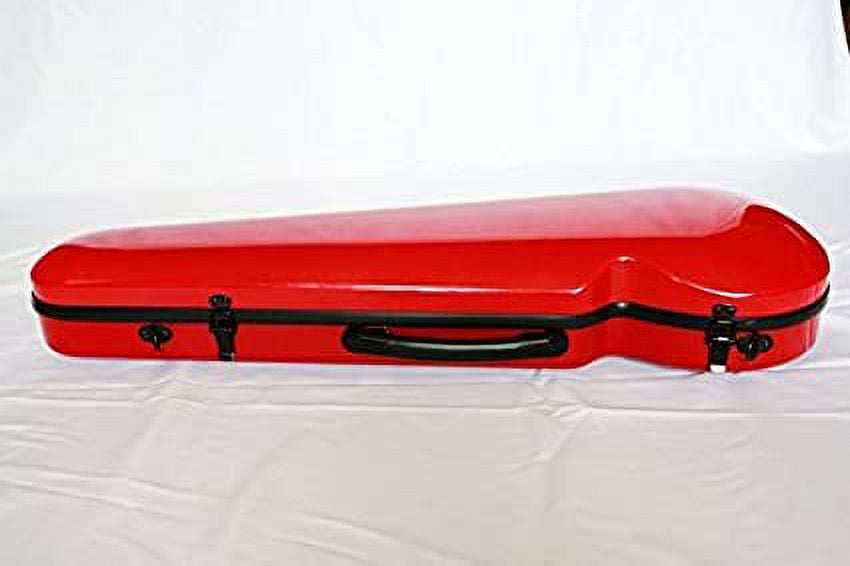Vio Music Full Size Hightech Carbon-Like Combo Violin Case 4/4-Red, New Design