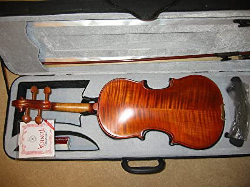 Vio-music Full-size 4/4 Vintage Style Violin (Bow, Case, Rosin and Shoulder Rest Included, One Free Set Pirastro Tonica Strings)