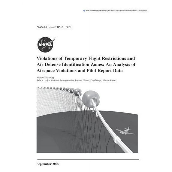Violations of Temporary Flight Restrictions and Air Defense Identification Zones : An Analysis of Airspace Violations and Pilot Report Data (Paperback)