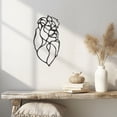 thumbnail image 1 of Violaura Abstract Metal Wall Art - Easy to Install Hanging Perfect for Home, Living Room Decor (24.0" x 12.0"), 1 of 8