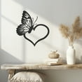 thumbnail image 1 of Violaura Butterfly Heart Metal Wall Art - Easy to Install Hanging Perfect for Home, Living Room Decor (60.0" x 54.0"), 1 of 8