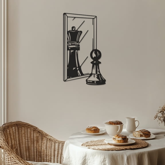 Violaura Chess Metal Wall Art - Easy to Install Hanging Perfect for Home, Living Room Decor (12.0" x 7.2")