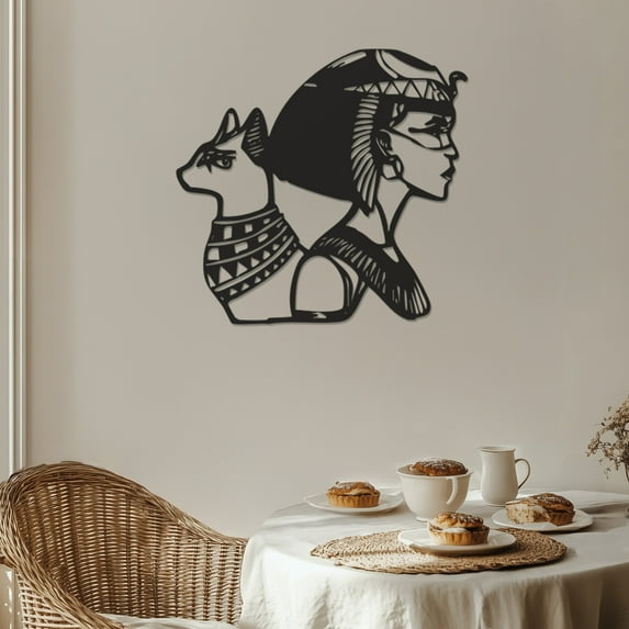 Violaura Egyptian Metal Wall Art - Easy to Install Hanging Perfect for Home, Living Room Decor (32.8" x 36.0")