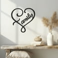thumbnail image 1 of Violaura Family Heart Metal Wall Art - Easy to Install Hanging Perfect for Home, Living Room Decor (12" x 12"), 1 of 8