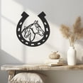 thumbnail image 1 of Violaura Horseshoe Metal Wall Art - Easy to Install Hanging Perfect for Home, Living Room Decor (36.0" x 32.4"), 1 of 8