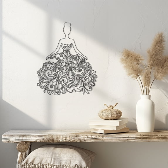 Violaura Intricate Metal Wall Art - Easy to Install Hanging Perfect for Home, Living Room Decor (36.0" x 28.8")