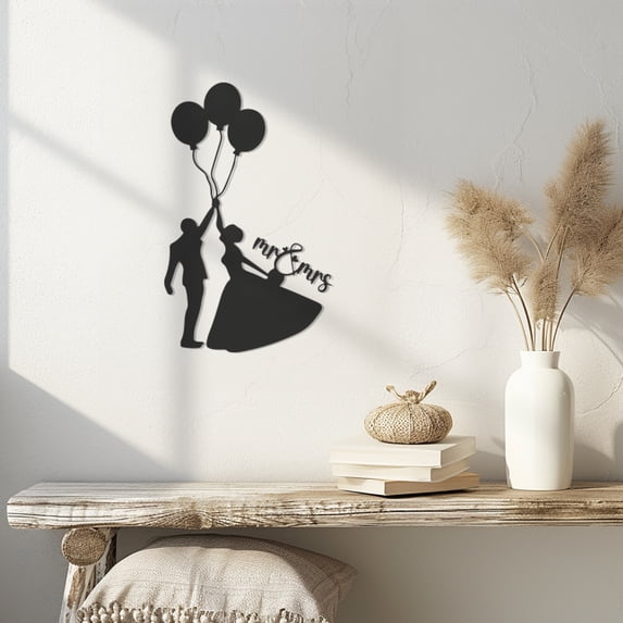 Violaura Love Metal Wall Art - Easy to Install Hanging Perfect for Home, Living Room Decor (12.0" x 7.2")