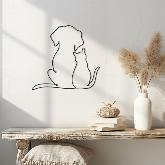 Violaura Pet Metal Wall Art - Easy to Install Hanging Perfect for Home, Living Room Decor (36" x 36")