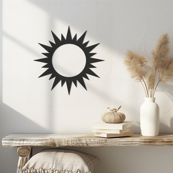 Violaura Sunburst Metal Wall Art - Easy to Install Hanging Perfect for Home, Living Room Decor (24" x 24")