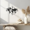 thumbnail image 1 of Violaura World Map Compass Metal Wall Art - Easy to Install Hanging Perfect for Home, Living Room Decor (36.0" x 27.7"), 1 of 8