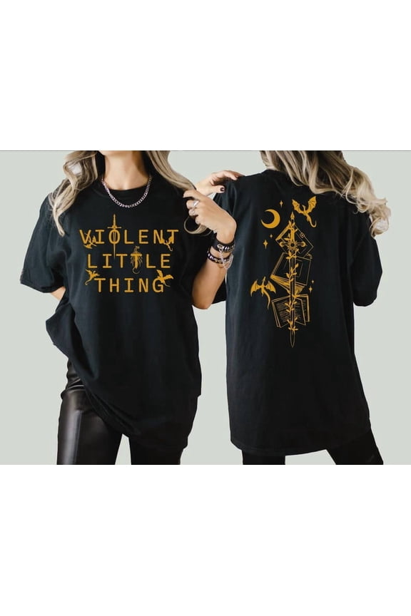Violent Little Thing 2-Sided Shirt, Fourth Wing Dragon Rider Tee ,Riders Quadrant Tee, Basgiath Shirt