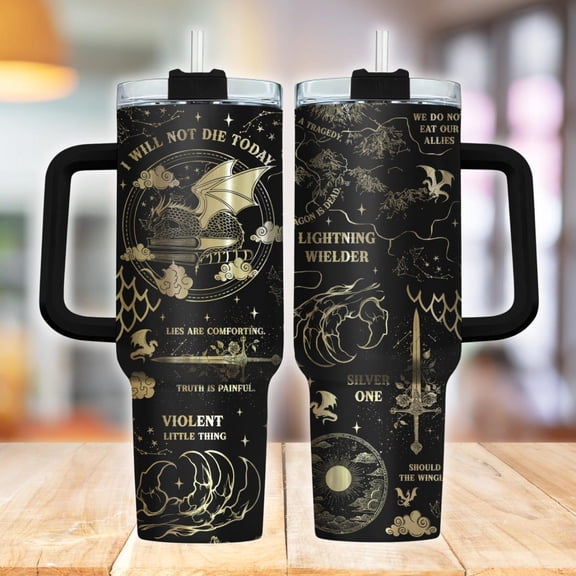 Violent Little Thing 40oz Tumbler, Fantasy Romance Mug, Fourth Wing Quote Cup, Book Lover Gift, Empyrean Drinkware, Bookish Merch