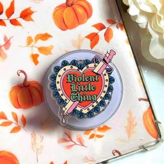 Violent Little Thing MagSafe Phone Grip Heart & Sword Magnetic Phone Holder, Fantasy Popgrip, Book-Inspired Holder, Ideal Gifts