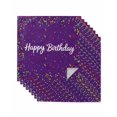 thumbnail image 1 of Violet Birthday Cloth Napkins Set of 8 Reusable Dinner Napkins, Colorful Confetti Ribbons Polka Dots Classroom Cocktail Napkin Washable Table Napkins for Wedding/Holiday Party/Baby Shower 20"x20", 1 of 7