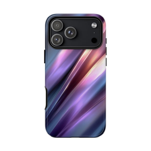 Violet Blue Sleek Chrome Gradient Metallic Smooth Shine Phone Case 17 16 15 14 13 12 11 Pro Max