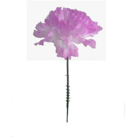 Violet Carnation Pick – 3.5" Diameter Artificial Flower Head on 5" Stem for Floral Arrangements & Crafts