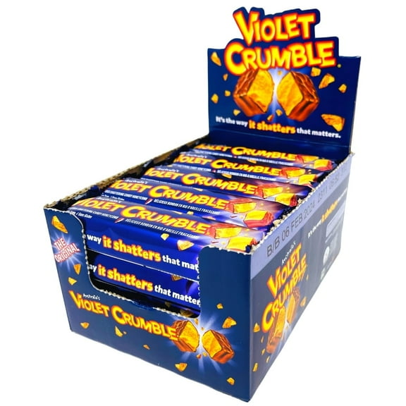 Violet Crumble Chocolate Bars Honeycomb Toffee Covered in Rich Chocolate 20 Bars x 1.05 OZ (30g)