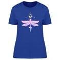 thumbnail image 1 of Violet Dragonfly On Pattern  T-Shirt Women -Image by Shutterstock, Female Large, 1 of 2