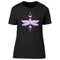 thumbnail image 1 of Violet Dragonfly On Pattern  T-Shirt Women -Image by Shutterstock, Female x-Large, 1 of 2