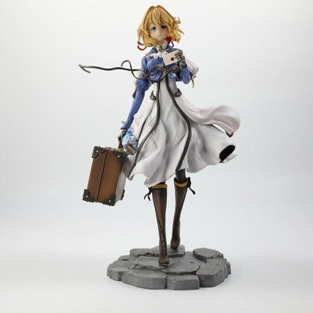 Violet Evergarden Statue Ornament,10-inch Collectible Figure, Anime Beauty Girl Desktop Ornament Hand Figure Model forfan Collection. Birthday Gift! (Standing Violet Evergarden)