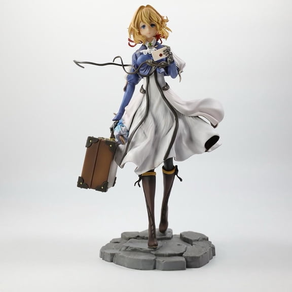 Violet Evergarden Statue Ornament,10-inch Collectible Figure, Anime Beauty Girl Desktop Ornament Hand Figure Model forfan Collection. Birthday Gift! (Standing Violet Evergarden)