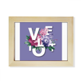 thumbnail image 1 of Violet Flowers Bloong Letters Desktop Photo Frame Picture Art Decoration Painting 6x8 inch, 1 of 4
