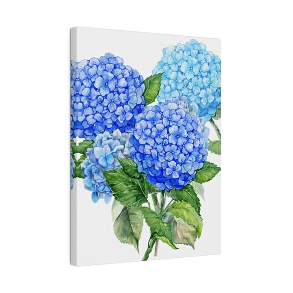 Violet Flowers Botanical Wall Art, Matte Canvas Wall Art, Stretched, 0.75"
