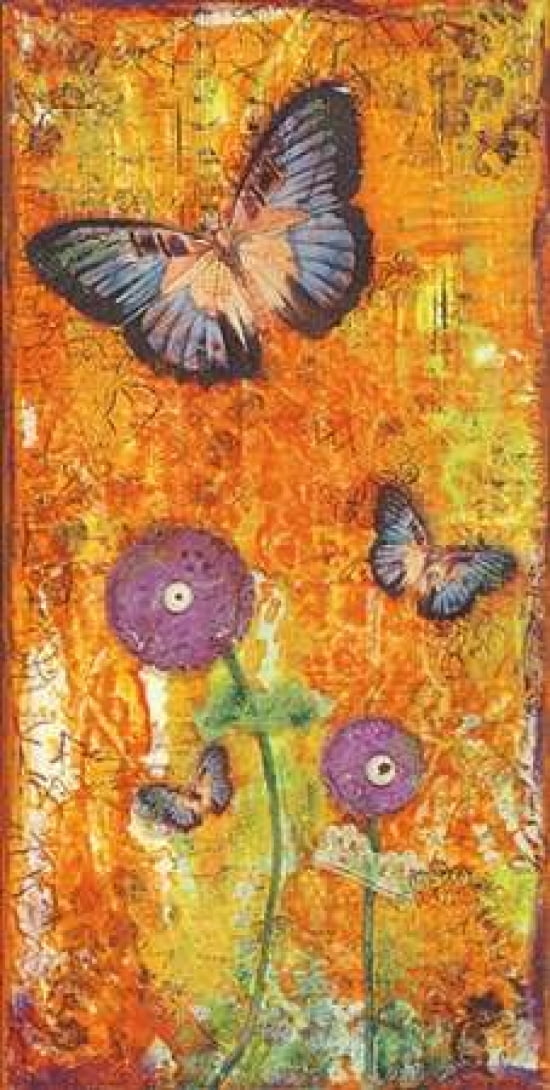 Violet Flutters Canvas Art - Cassandra Cushman (10 x 20)