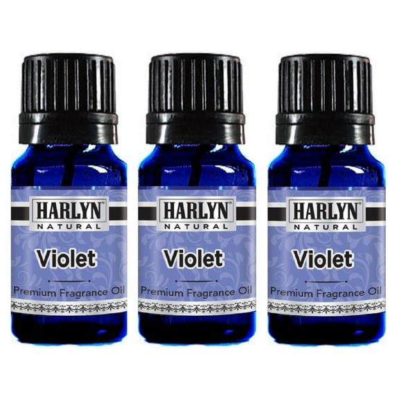 Violet Fragrance Oil - Pack of 3 - Premium Grade Scented Perfume Oil 10 ml x 3 by Harlyn