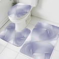 thumbnail image 1 of Violet Gradient Bathroom Rugs Set Gold White Ombre Marble Abstract Stone Texture Non Slip Absorbent Soft Bath Mats 3 Piece Set with Bathroom Rug, U-Shaped Floor Mat, Toilet Seat Cover Large Size, 1 of 9
