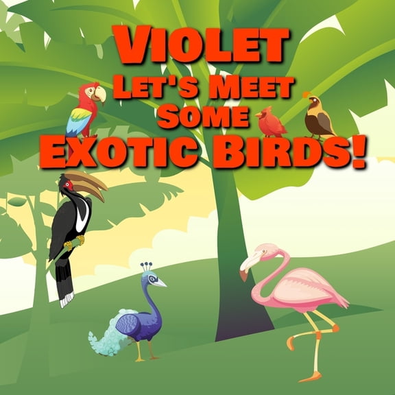 Violet Let's Meet Some Exotic Birds!: Personalized Kids Books with Name - Tropical & Rainforest Birds for Children Ages , (Paperback)